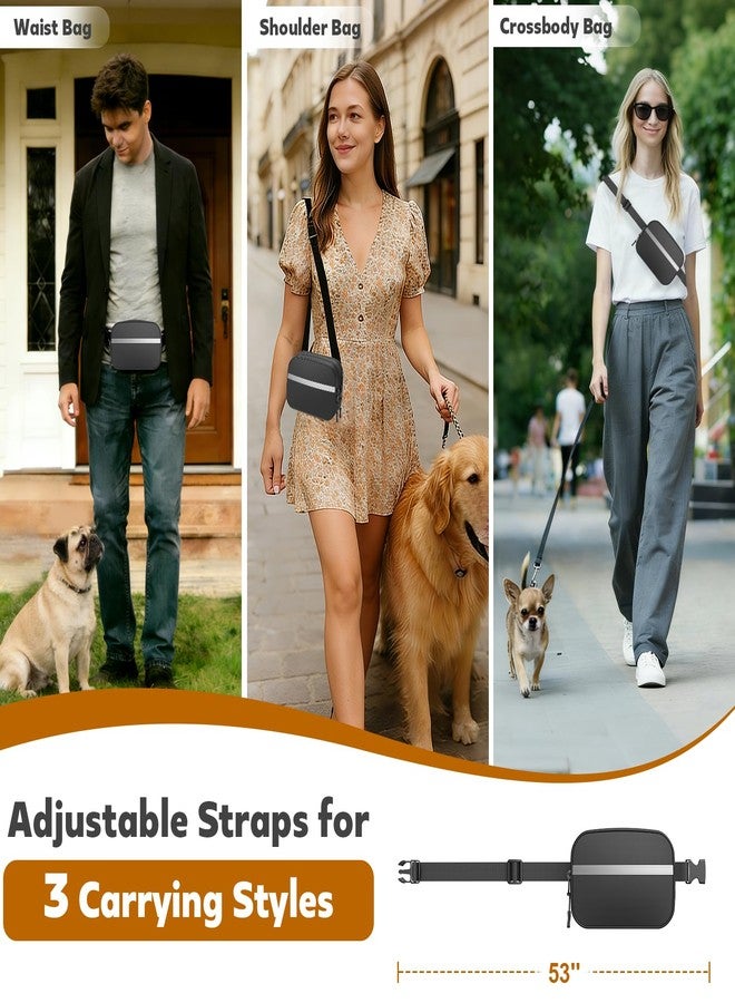 NOCOEX Dog Walking Bag with Treat Pouch: Crossbody Dog Training Pouch with Removable Auto Closing Snack Pocket & Poop Bag Dispenser - Waterproof Puppy Fanny Pack with Adjustable Waist Belt & Reflective Strip - Image 5
